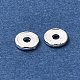 真鍮ビーズ  ディスク  ラックめっき  長持ちメッキ  銀  5x1mm  穴：1.5mm&nbsp;KK-CBA0DF0-18B-S-1