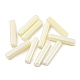 電気メッキガラスビーズ  多面カット  長方形  ベージュ  19.5~20x4x4mm  穴：1mm&nbsp;GLAA-D024-01H-2
