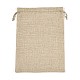 黄麻布ラッピングポーチ巾着袋  ダークカーキ  23x17cm&nbsp;ABAG-Q050-17x23-01-1