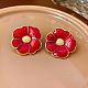 Alloy Enamel Stud Earrings&nbsp;EJEW-H156-01G-1