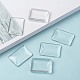 Transparent Rectangle Glass Cabochons&nbsp;GGLA-R025-33x23-5