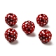 Printed Wood Round Beads&nbsp;WOOD-C012-01C-3