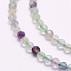 Natural Fluorite Beads Strands&nbsp;G-F509-38-3mm-4