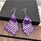 Sparkle Alloy Sequins Rectangle Dangle Earrings for Women&nbsp;NE0138-4-1