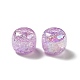 UV Plating Rainbow Iridescent Crackle Acrylic Beads&nbsp;PACR-M002-04E-3
