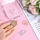 4Pcs 2 Colors Brass Adjustable Ring Findings&nbsp;KK-BBC0023-71-3