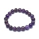 Natural Amethyst Bead Stretch Bracelets&nbsp;BJEW-K212-A-034-5