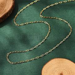 Ion Plating(IP) 304 Stainless Steel Cable Chains Necklaces, with Lobster Claw Clasps, Real 18K Gold Plated, 19.69 inch(50cm), 1.8x0.4mm, link: 3.5x1.7x0.4mm