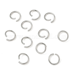 304ステンレススチールオープン丸カン  ラウンド  ステンレス鋼色  8x1mm  18ゲージ  内径：6mm