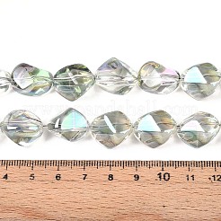 Electroplate Transparent Glass Beads Strands&nbsp;EGLA-N017-02D