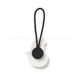 クリスマス pvc プラスチック ペンダント装飾  ナイロンコードとプラスチックパーツ付き  雪だるま  ホワイト  61mm&nbsp;LS-KY-G018-B01