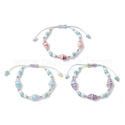 3Pcs 3 Colors Handmade Porcelain Beaded Bracelets&nbsp;BJEW-JB12473