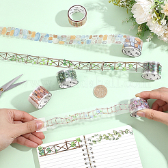 6Rolls 6 Styles Story of Four Seasons PET Self-Adhesive Stickers&nbsp;DIY-ME0003-68