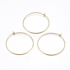 Brass Hoop Earring Findings&nbsp;KK-K225-37-C