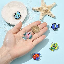 5Pcs 5 Colors Handmade Lampwork Pendants&nbsp;LAMP-FS0001-80B