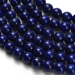 天然石ラピスラズリビーズ連売り  ラウンド  グレードAAA  6mm  穴：0.7mm  約64個/連  15.35~15.59''（39~39.6センチメートル）&nbsp;G-H329-C01-6mm