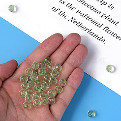 透明なアクリルビーズ  ラウンド  多面カット  薄緑  8mm  穴：1.6mm  約1270個/351g&nbsp;LS-MACR-S373-133-T03