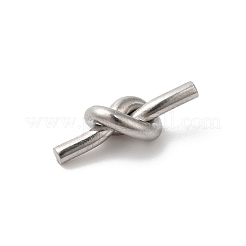 変色しない304ステンレススチールペンダント  ラブノット金具  ステンレス鋼色  16x5.6x5mm  穴：0.9mm&nbsp;STAS-B042-01A
