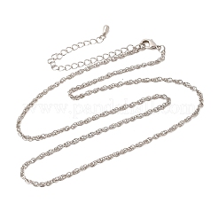 1MM Brass Rope Chain Necklaces&nbsp;NJEW-L013-11P