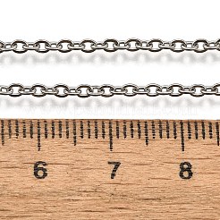 変色しない304ステンレススチールアズキチェーンネックレス  カニカン付き  ステンレス鋼色  17.7インチ（45cm）  1連/袋&nbsp;X-NJEW-K090-01P