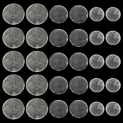 90Pcs 3 Styles Natural Capiz Shell Disc Connector Charms&nbsp;BSHE-MB0001-01
