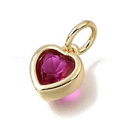 Valentine's Day Brass Pave Cubic Zirconia Charms&nbsp;CU-E002-03G-06