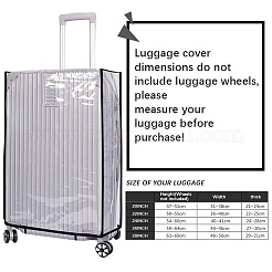 透明PVC荷物カバー  透明な旅行用スーツケースプロテクター  22インチのスーツケース用  ブラック  415x250x490mm&nbsp;AJEW-WH20080-52C
