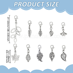 40Pcs 10 Styles Alloy Pendant Decorations&nbsp;HJEW-GO00261