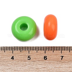 不透明なアクリルビーズ  ディスク  ミックスカラー  16x7.5mm  穴：5mm  390個/ 500g&nbsp;OACR-C022-07