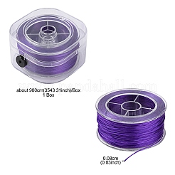 フラット弾性クリスタルストリング  弾性ビーズ糸  ストレッチブレスレット作り用  インディゴ  0.8mm  約98.43ヤード（90m）/箱&nbsp;EW-YW0001-07G