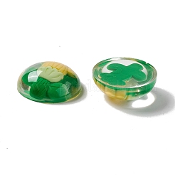 Transparent Flower Resin Cabochons&nbsp;RESI-G034-B01