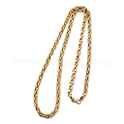 4.5MM 304 Stainless Steel Coffee Bean Link Chain Necklaces for Women&nbsp;NJEW-B134-06B-G