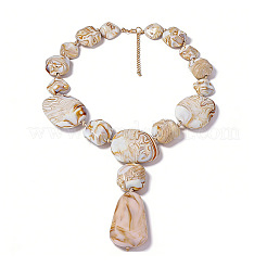 Exaggerated Resin Nuggets Pendant Beaded Necklaces for Women&nbsp;WG13923-01