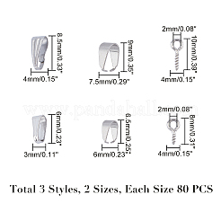 304ステンレススチール製スナップオンベイルとスクリューアイピンペグベイルセット  ステンレス鋼色  480個/箱&nbsp;STAS-UN0010-77P