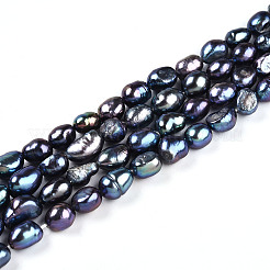 Natural Cultured Freshwater Pearl Beads Strands&nbsp;PEAR-N014-06G-05