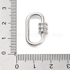 Brass Micro Pave Cubic Zirconia Keychain Rings&nbsp;KK-M293-50P