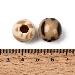 Two Tone Opaque Acrylic European Beads&nbsp;OACR-Z040-02
