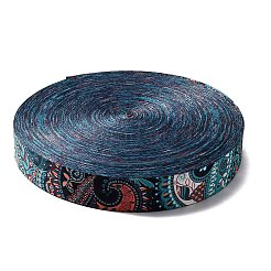 エスニック風両面ポリエステルリボン  ジャカードリボン  チロリアンリボン  フラット  カラフル  花柄  1-1/2インチ（38mm）&nbsp;OCOR-WH0077-42D