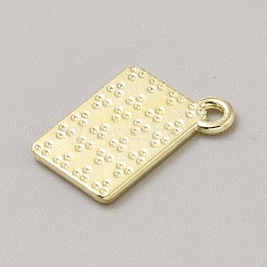 合金エナメルチャーム  トランプのチャームが付いた長方形  ライトゴールド  ハート  15x11x1mm  穴：1.2mm&nbsp;FIND-WH0161-25B