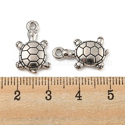 チベット風合金チャーム  カメ  アンティークシルバー  19x11.5x3mm  穴：1.8mm&nbsp;FIND-A039-20AS