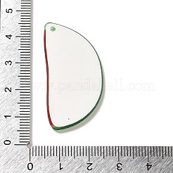 アクリルパーツ  果物  スイカ  40x20x2mm  穴：2mm&nbsp;LS-OACR-R270-03D