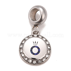 304 Stainless Steel Crystal Rhinestone European Dangle Charms&nbsp;STAS-F278-21P