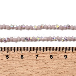 AB Color Plated Opaque Glass Beads Strands&nbsp;GLAA-G127-02A