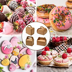 40Pcs 4 Styles Kraft Paper Hand-held Cake Box&nbsp;CON-CJ0001-21