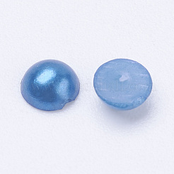 半円ドームパール調アクリルカボション  ミックスカラー  4x2mm  約1000個/10g&nbsp;X-OACR-H001-4x2mm