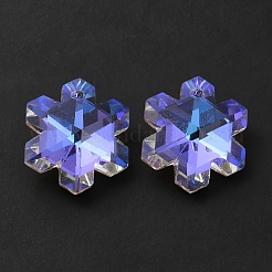 Electroplate Transparent Glass Pendants&nbsp;GLAA-A008-05D