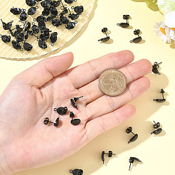 50Pcs Ion Plating(IP) 304 Stainless Steel Stud Earring Findings&nbsp;STAS-BBC0007-47