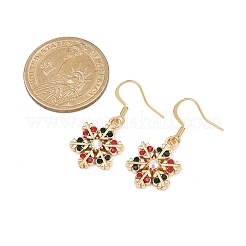 Christmas Theme Alloy Rhinestone Dangle Earrings&nbsp;EJEW-JE06627-02