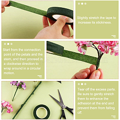 4 Rolls DIY Rubber-coated Iron Floriculture Tape&nbsp;DIY-SP0006-11C