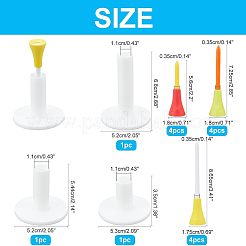 12Pcs Two-tone Plastic Golf Double Tees&nbsp;AJEW-CA0001-62